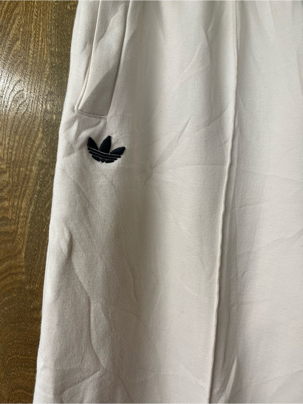 Adidas XL Wide Leg Track Pants Beige Black Ultra High RisePalazzo Athletic Pants - Picture 6 of 9